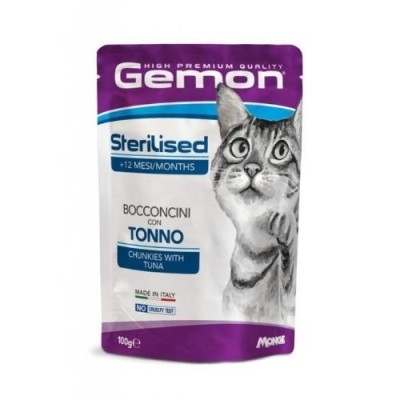Gemon Gatto Sterilised Bocconcini con Tonno 100g