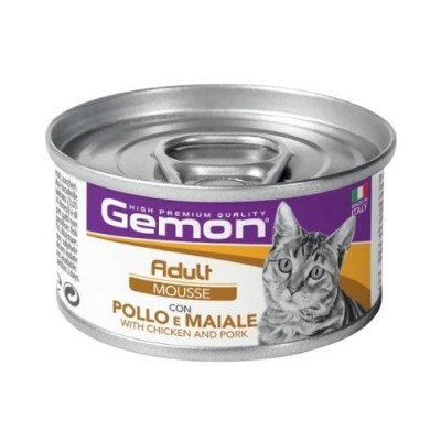 Gemon Gatto Adult Mousse con Pollo e Maiale 85g