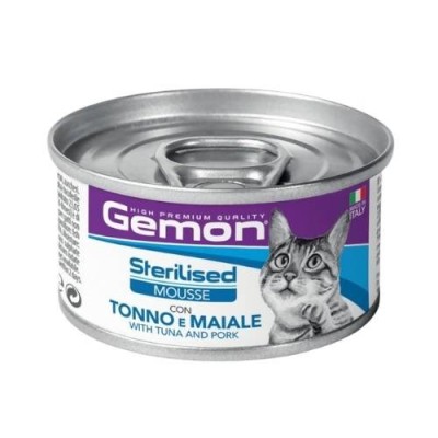 Gemon Gatto Sterilised Mousse con Tonno e Maiale 85g Gemon Gatto Sterilised Mousse con Tonno e Maiale 85g