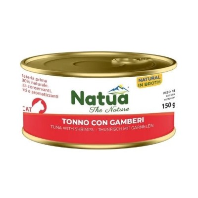 Natua Cat Natural Classic in Brodo Tonno con Gamberi Lattina 150g