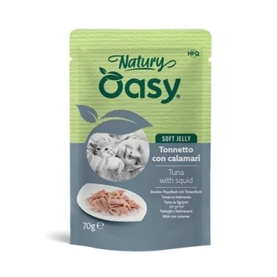 Oasy Cat Natury Soft Jelly Tonnetto con Calamari Busta 70 g