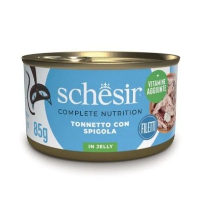 Schesir Cat Complet Tonnetto con Spigola in Gelatina Lattina 85 gr