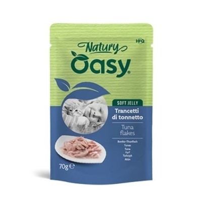 Oasy Cat Natury Soft Jelly Trancetti di Tonnetto Busta 70 g