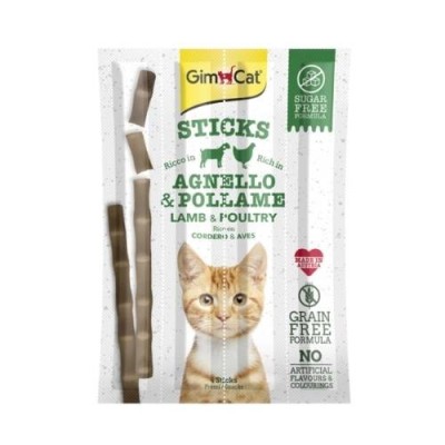 Gimcat Snack Gatto Sticks Agnello e Pollame 4pz