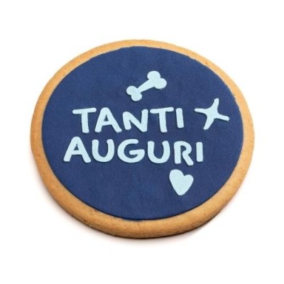 La Dolce Vita Torta di Compleanno Azzurra con Candela per Cani 90g