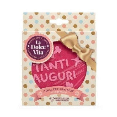 La Dolce Vita Torta di Compleanno Azzurra con Candela per Cani 90g