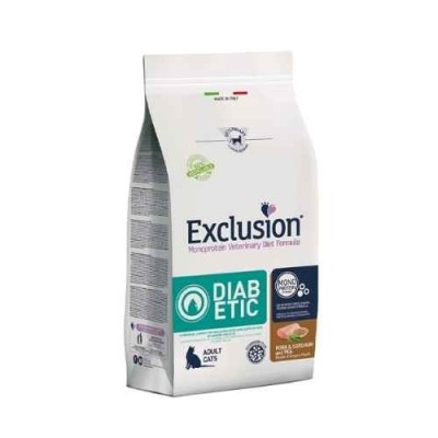 Exclusion Cat Diet Diabetic Maiale e Sorgo 300g