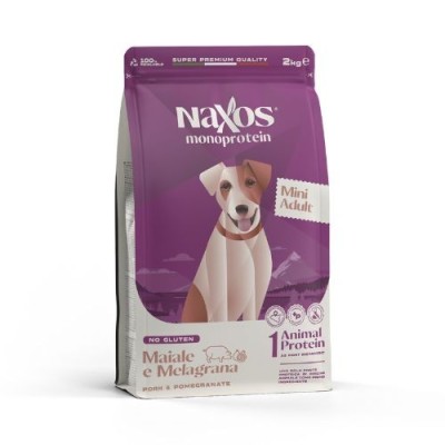 Naxos Monoprotein per Cani Adult Mini Maiale e Melagrana 7kg