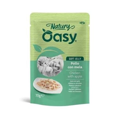 Oasy Cat Natury Soft Jelly Pollo con Mela Busta 70 g