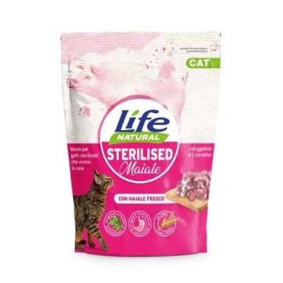 Life Cat Croccantini per Gatti Sterilizzati con Maiale 800g