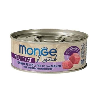 Monge Tonno e Petto di Pollo con Manzo 80g