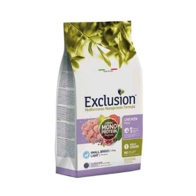 Exclusion Dog Mediterraneo Adult Small Light Pollo 2kg