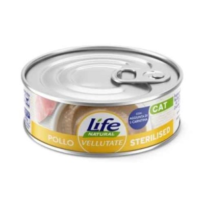 Life Cat Natural Vellutate Sterilizzato con Pollo Lattina 70g