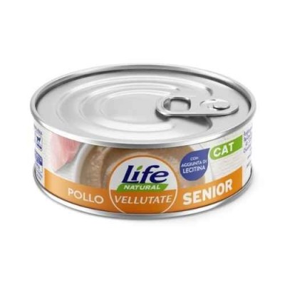 Life Cat Natural Vellutate Senior con Pollo Lattina 70g