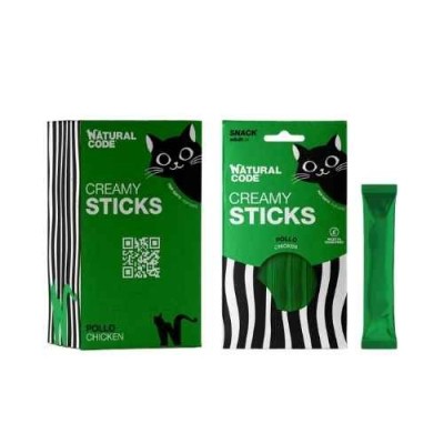 Natural Code Gatto Creamy Snack Pollo 4x14g