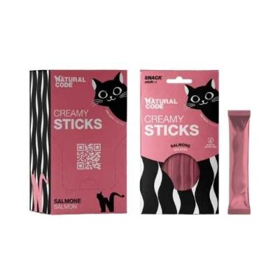Natural Code Gatto Creamy Snack Salmone 4x14g