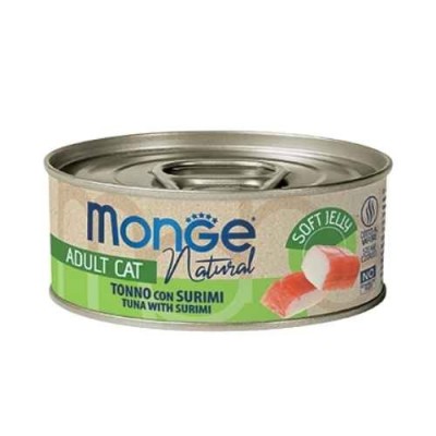 Monge Filetti di Tonno del Pacifico con delicato Surimi in gelatina 80g