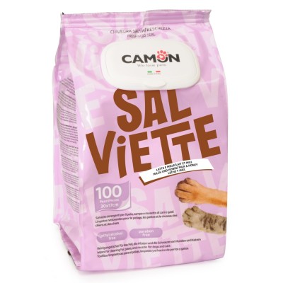 Camon Salviette Latte e Miele Maxi Formato 100 Pz