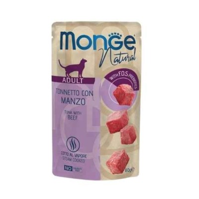 Monge Gatto Buste Tonno con Manzo 80g
