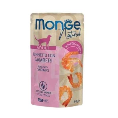 Monge Gatto Buste Tonno con Gamberetti 80g