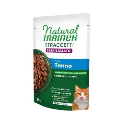 Natural Trainer Cat Straccetti Sterilizzato Tonno 85 g