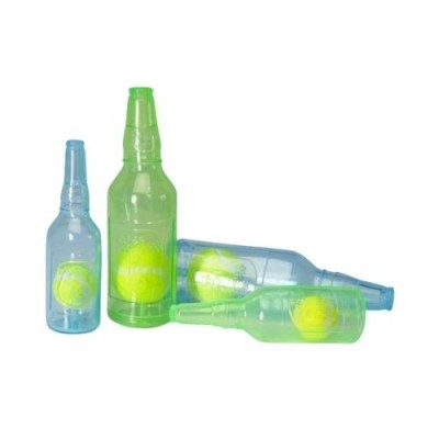 Camon Gioco per Cani Play Puff Bottiglia in TPR con Palla da Tennis e Squeaker 20cm
