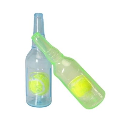 Camon Gioco per Cani Play Puff Bottiglia in TPR con Palla da Tennis e Squeaker 20cm