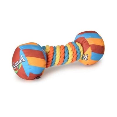 Camon Gioco per Cani Play Puff Manubrio in Poliestere con Corda e Squeaker 30cm