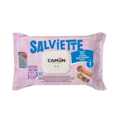Camon Salviette per Cani e Gatti Profumo Talco Maxi Formato 110pz