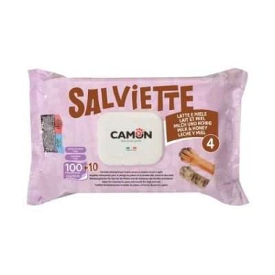 Camon Salviette per Cani e Gatti Profumo Latte e Miele Maxi Formato 110pz