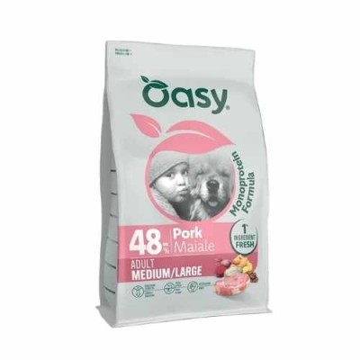 Oasy Cane Monoprotein Formula Adult Medium/Large Maiale 10kg
