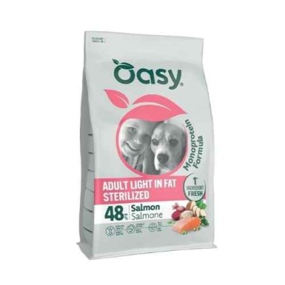 Oasy Cane Monoprotein Formula Adult Light/Sterilizzato Salmone 2kg