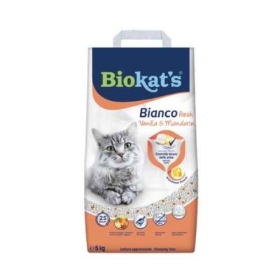 Biokat's Bianco Fresh Vaniglia e Mandarino Lettiera per Gatti 5kg