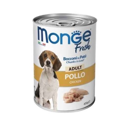 Monge Fresh Umido Cane Bocconi in Paté Pollo 400g