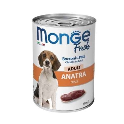 Monge Fresh Umido Cane Bocconi in Paté Anatra 400g