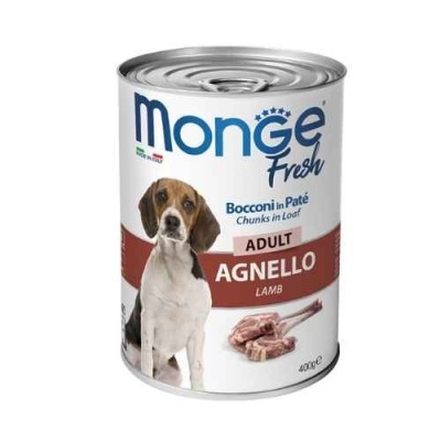 Monge Fresh Umido Cane Bocconi in Paté Agnello 400g