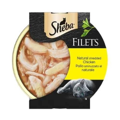 Sheba Filets per Gatti Pollo al Naturale Vaschetta 60g