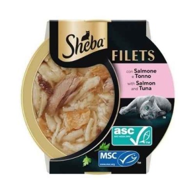 Sheba Filets per Gatti Salmone E Tonno Vaschetta 60g