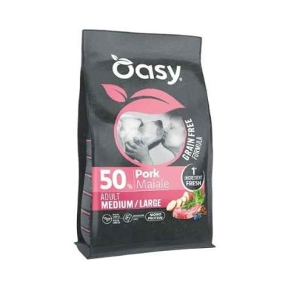 Oasy Dog Grain Free Adult Medium e Large Maiale 10kg