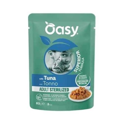 Oasy Cat Superior Formula Adult Sterilized con Tonno Bocconcini in Salsa 85 g