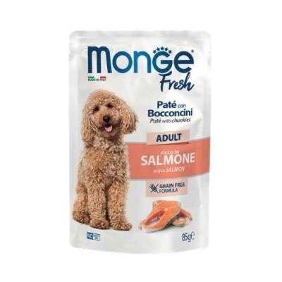 Monge Fresh Umido Cane Patè con Bocconcini Salmone 85g