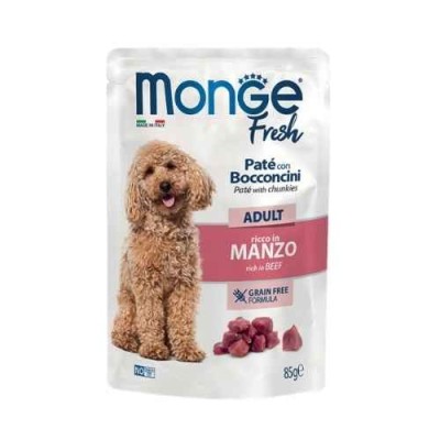 Monge Fresh Umido Cane Patè con Bocconcini Manzo 85g