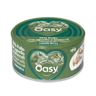 Oasy Cat More Love Pollo con Agnello e Broccoli Lattina 70 g