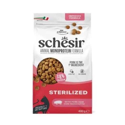 Schesir Gatto Croccantini Monoproteico Sterilizzato Prosciutto 400g