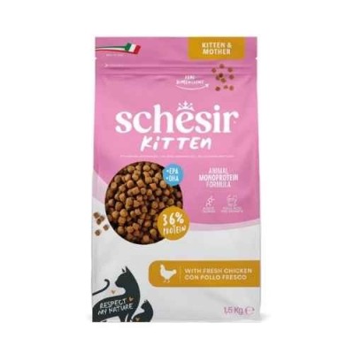 Schesir Gatto Croccantini Monoproteico Kitten Pollo 1,5kg