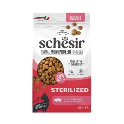 Schesir Gatto Croccantini Monoproteico Sterilizzato Prosciutto 1,5kg