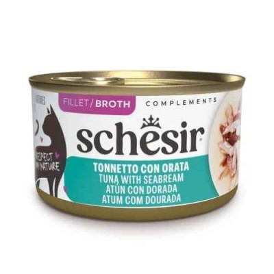Schesir Cat Tonnetto con Orata in Brodo Lattina 70 gr