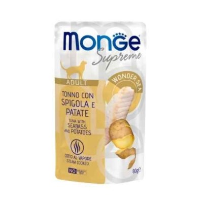 Monge Cat Supreme Adult Tonno con Spigola e Patate Busta 80gr