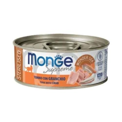 Monge Cat Supreme Adult Sterilised Tonno Con Granchio Lattina 80gr
