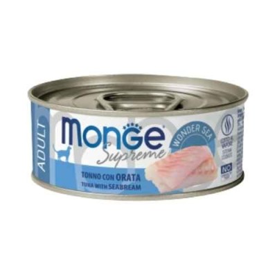 Monge Cat Supreme Adult Tonno con Orata Lattina 80gr